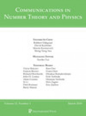 Communications In Number Theory And Physics