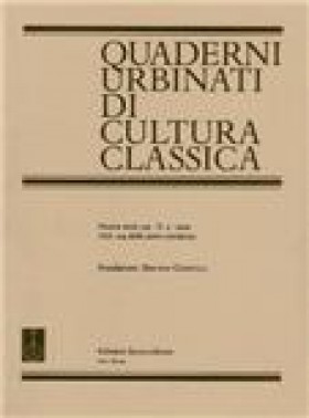 Quaderni Urbinati Di Cultura Classica