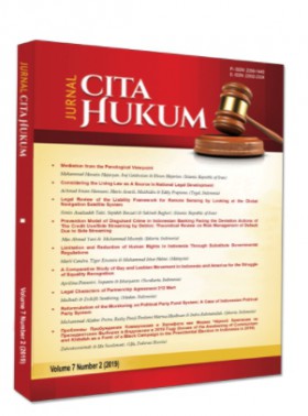 Jurnal Cita Hukum-indonesian Law Journal